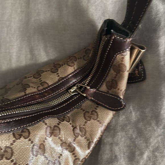 Gucci Brown Monogram Canvas Hobo Bag - Picture 8 of 15